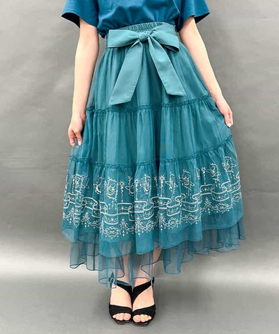 Etoile Embroidery Tulle Skirt