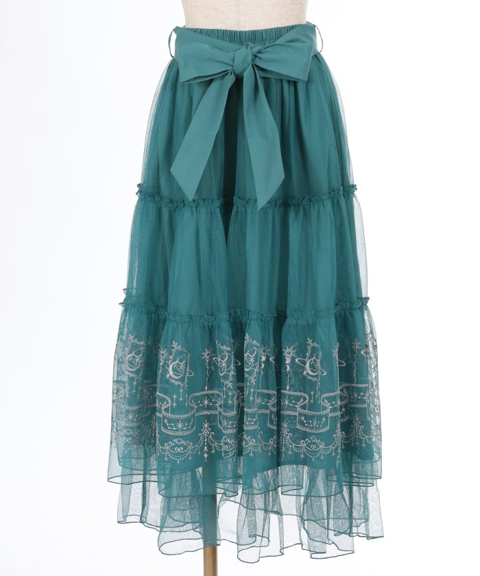 Etoile Embroidery Tulle Skirt