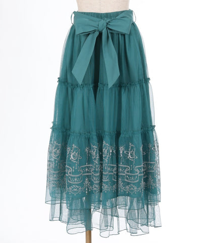 Etoile Embroidery Tulle Skirt