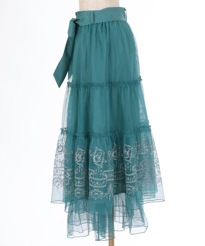 Etoile Embroidery Tulle Skirt