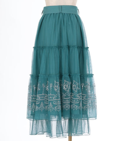 Etoile Embroidery Tulle Skirt