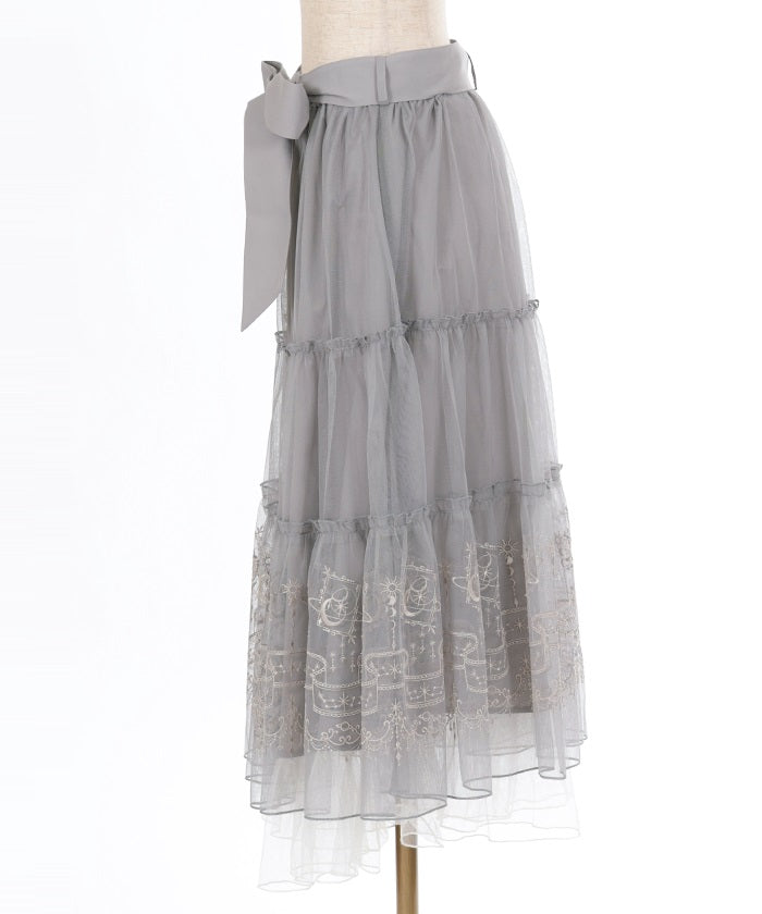 Etoile Embroidery Tulle Skirt