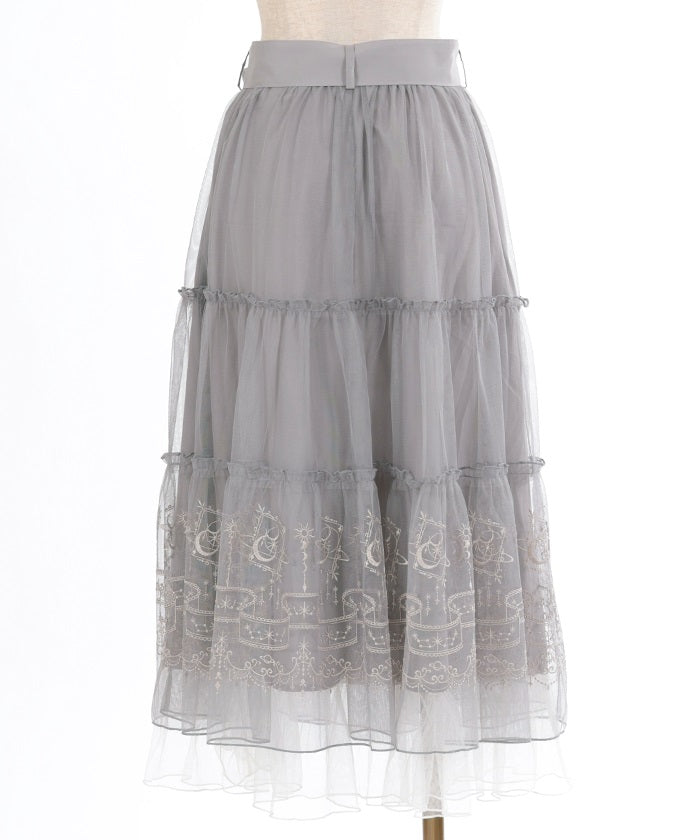 Etoile Embroidery Tulle Skirt