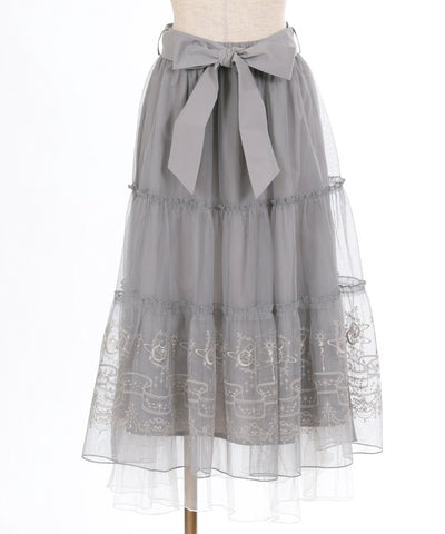 Etoile Embroidery Tulle Skirt