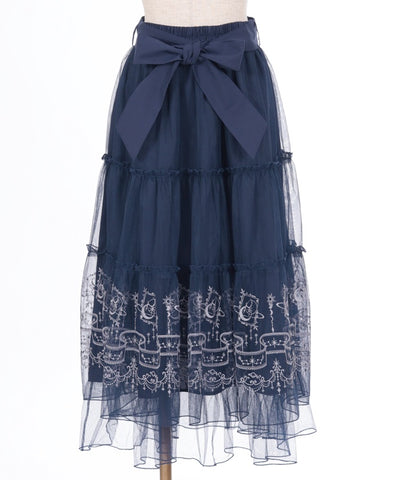 Etoile Embroidery Tulle Skirt