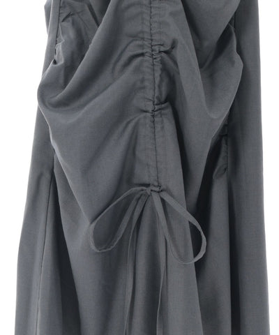 Side Drawstring Skirt with Zipper