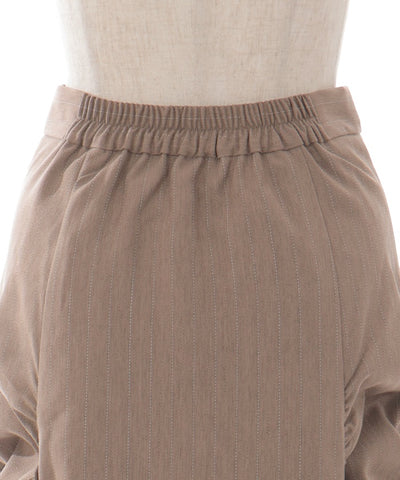 Side Drawstring Skirt with Zipper