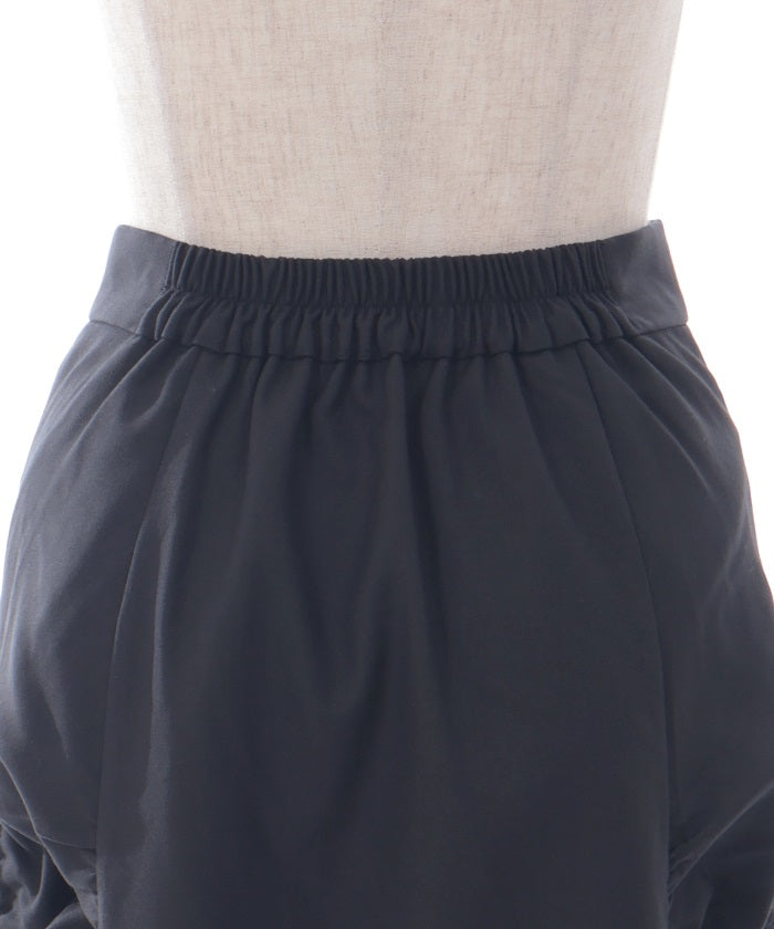 Side Drawstring Skirt with Zipper