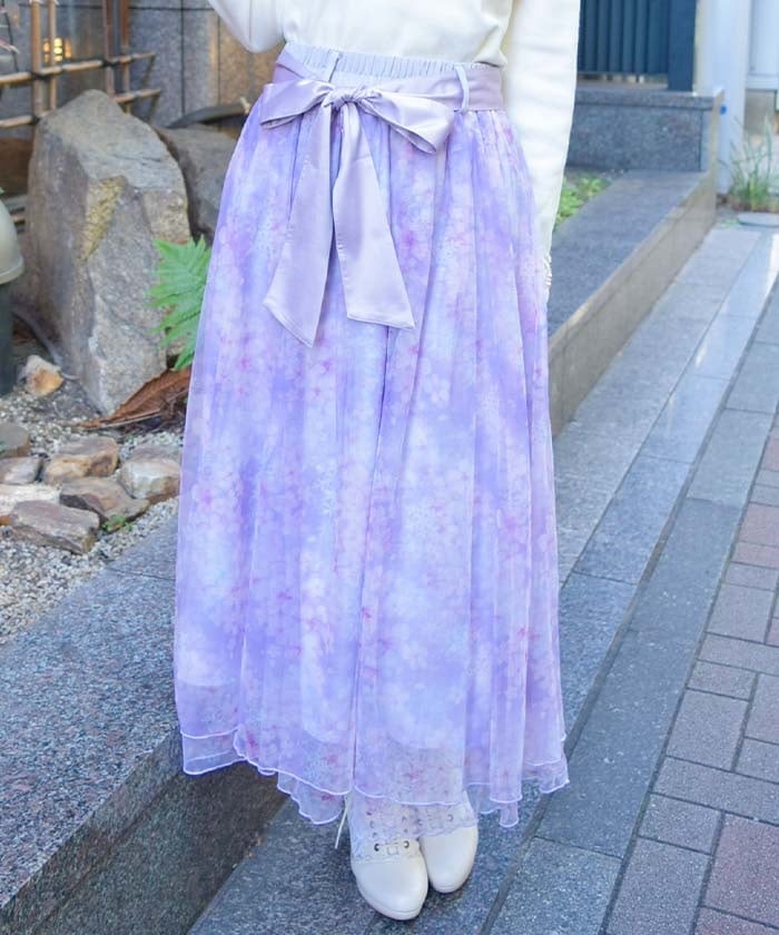 ナオキトミヅカnaokitomizukaReebok skirt&blouson Snow Sakura Pattern Skirt – axes femme from JAPAN