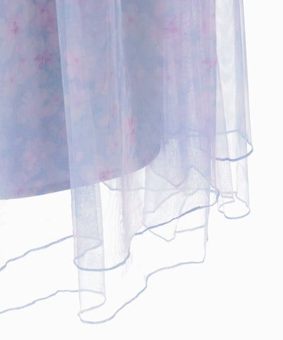 Snow Sakura Pattern Skirt