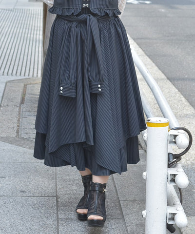 Shirt Wrap Design Irregular Hem Skirt