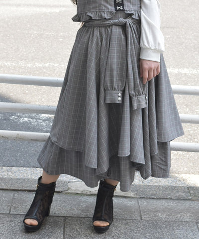 Shirt Wrap Design Irregular Hem Skirt