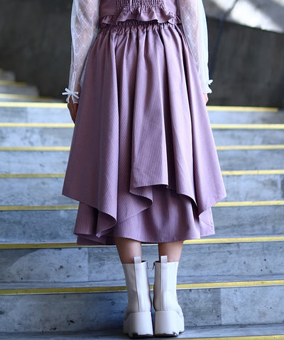 Shirt Wrap Design Irregular Hem Skirt