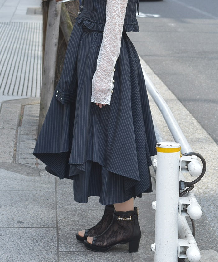 Shirt Wrap Design Irregular Hem Skirt