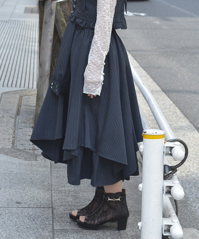 Shirt Wrap Design Irregular Hem Skirt