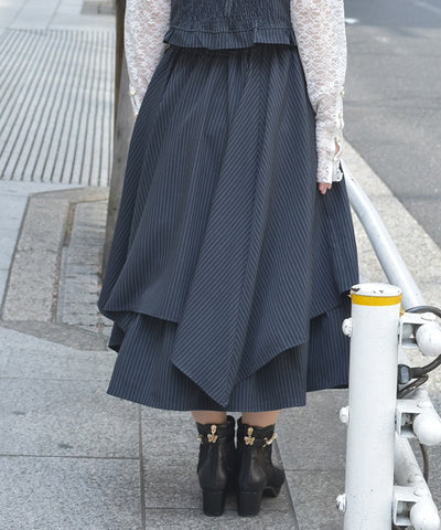 Shirt Wrap Design Irregular Hem Skirt