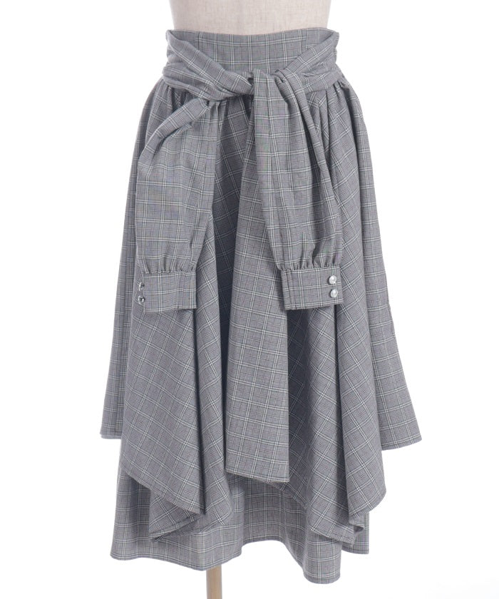 Shirt Wrap Design Irregular Hem Skirt