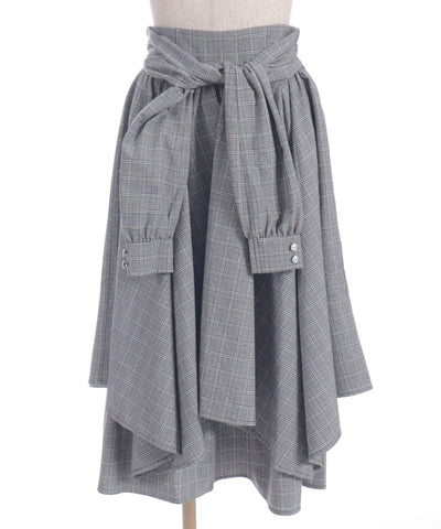 Shirt Wrap Design Irregular Hem Skirt
