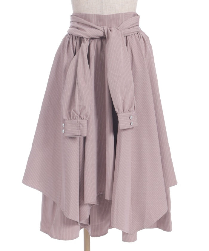Shirt Wrap Design Irregular Hem Skirt