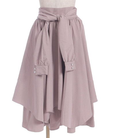 Shirt Wrap Design Irregular Hem Skirt