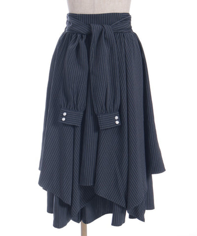 Shirt Wrap Design Irregular Hem Skirt