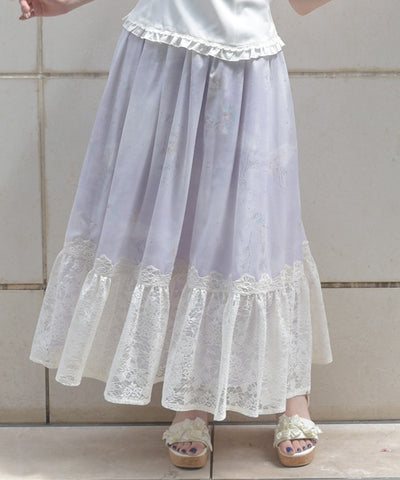 Mer et Ciel Pattern Skirt