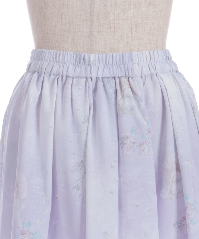 Mer et Ciel Pattern Skirt