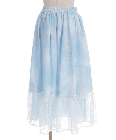 Mer et Ciel Pattern Skirt