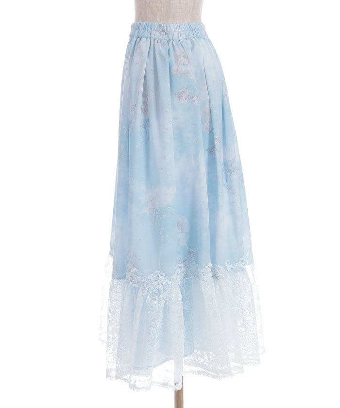 Mer et Ciel Pattern Skirt