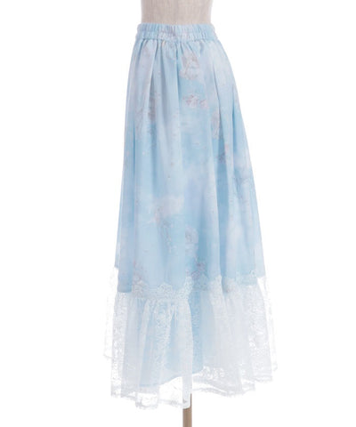 Mer et Ciel Pattern Skirt