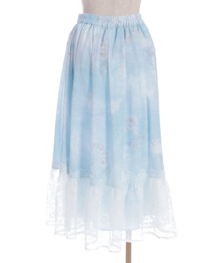 Mer et Ciel Pattern Skirt