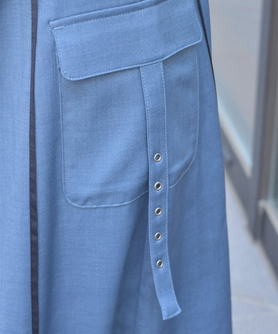 Piping Skirt with Zip