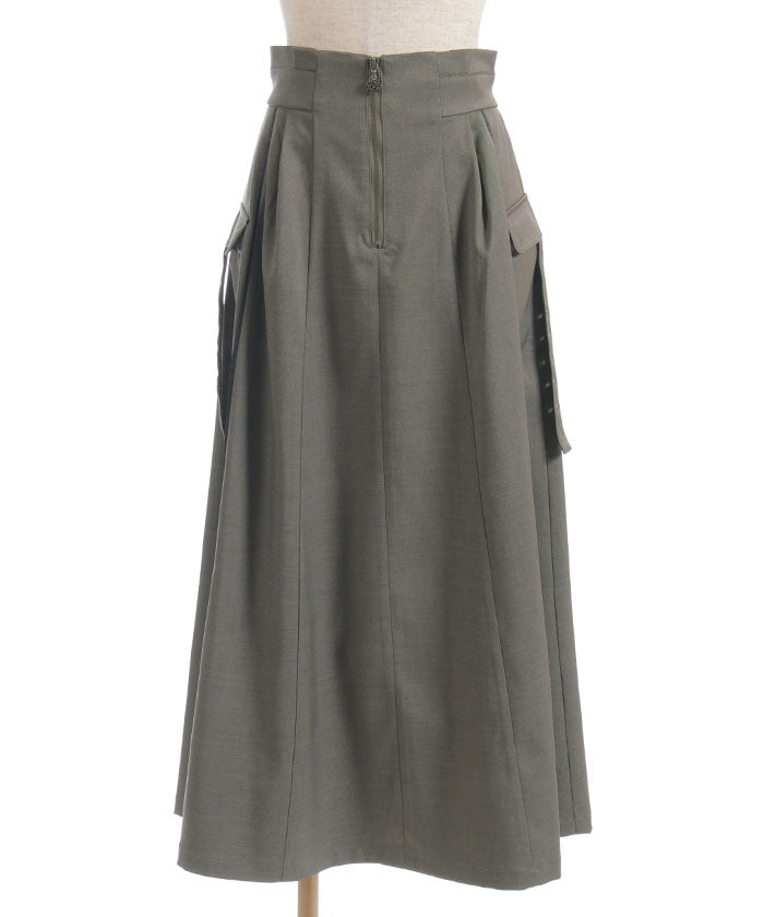 Piping Skirt with Zip