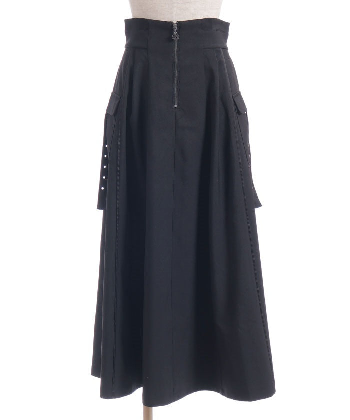 Piping Skirt with Zip