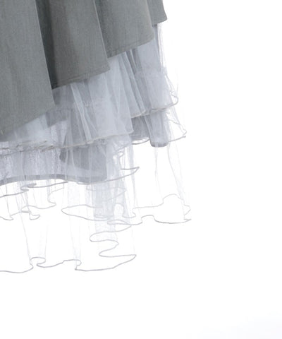 Asymmetric Pleated & Tulle Skirt