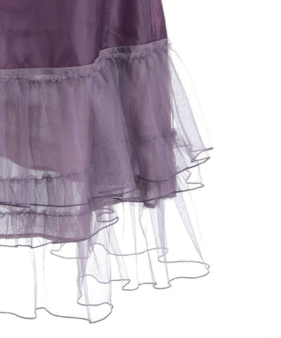 Asymmetric Pleated & Tulle Skirt