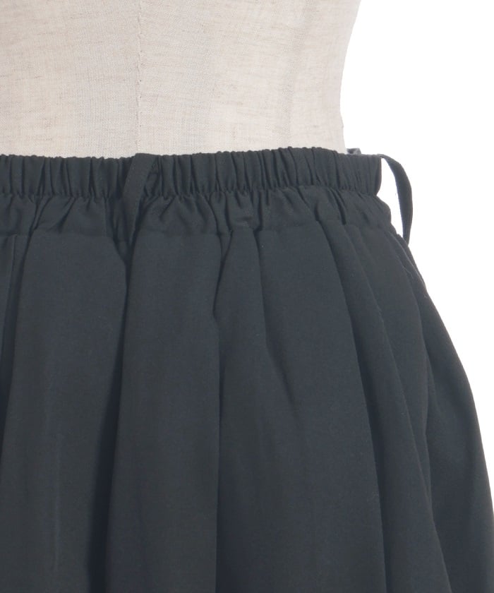 Asymmetric Pleated & Tulle Skirt