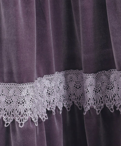 Velour Tiered Long Skirt