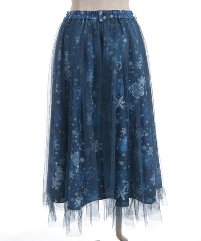 Snow Rose Pattern Skirt