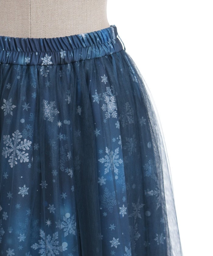Snow Rose Pattern Skirt