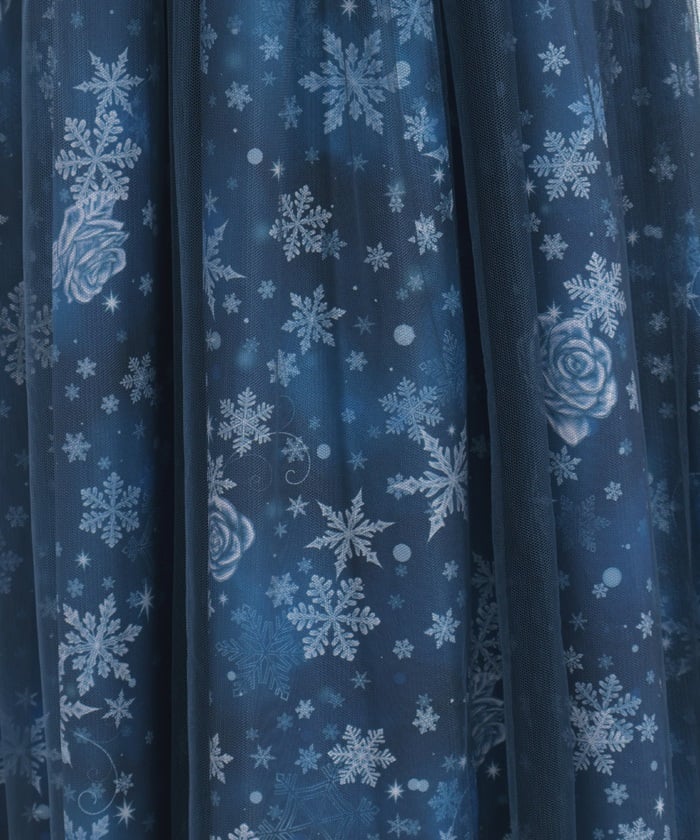 Snow Rose Pattern Skirt