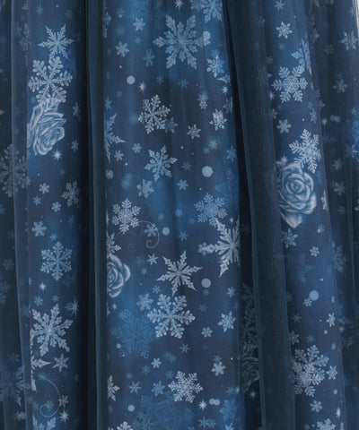 Snow Rose Pattern Skirt