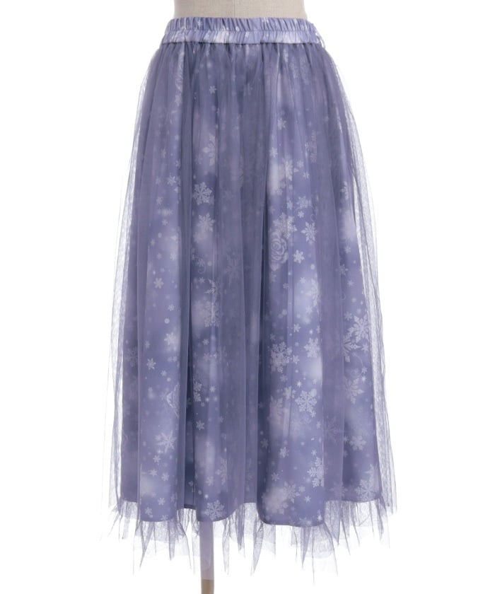 Snow Rose Pattern Skirt
