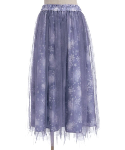 Snow Rose Pattern Skirt