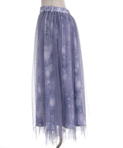 Snow Rose Pattern Skirt