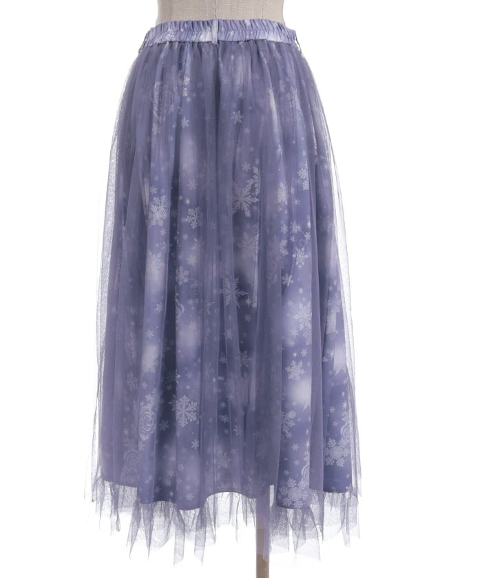 Snow Rose Pattern Skirt