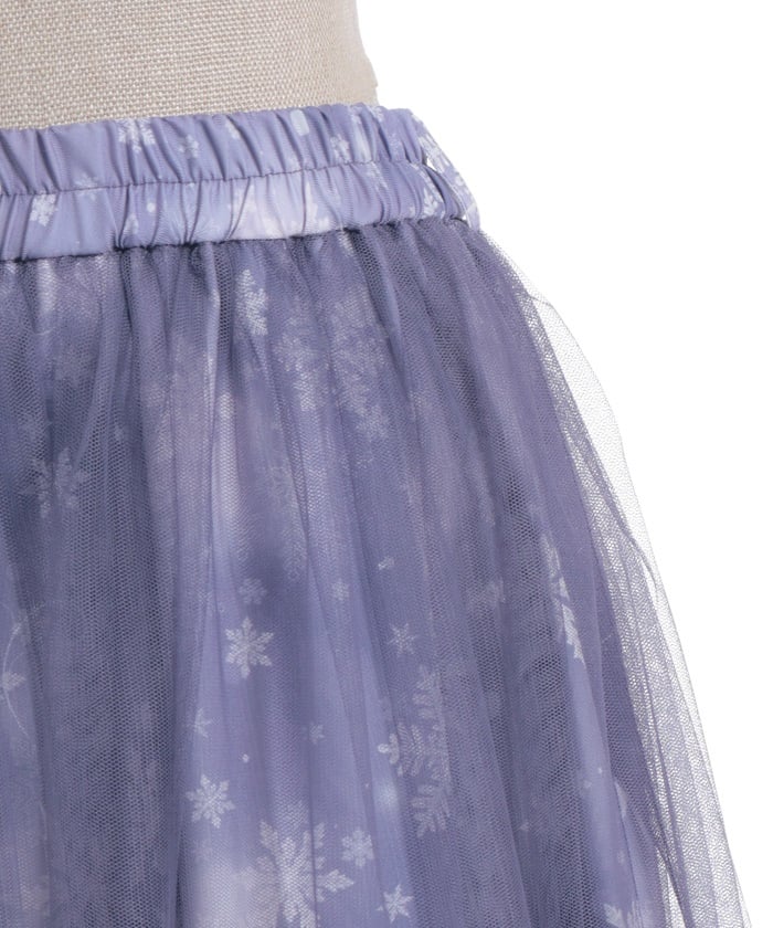 Snow Rose Pattern Skirt