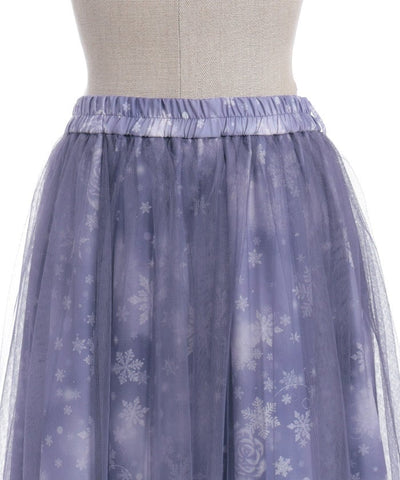 Snow Rose Pattern Skirt
