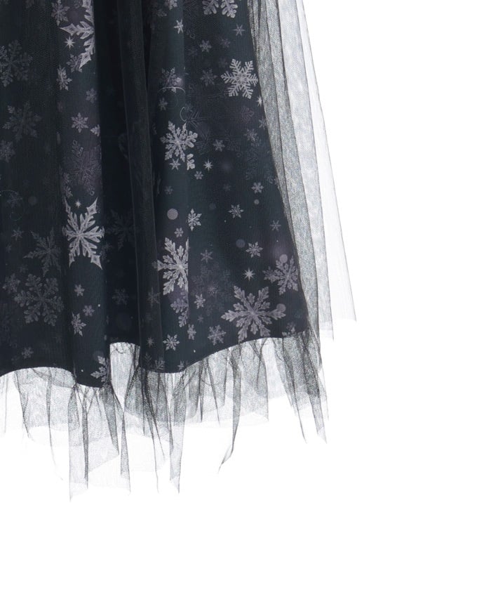 Snow Rose Pattern Skirt