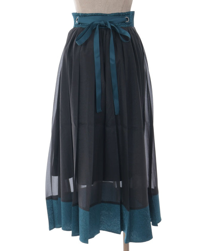 Oriental Pleated Skirt